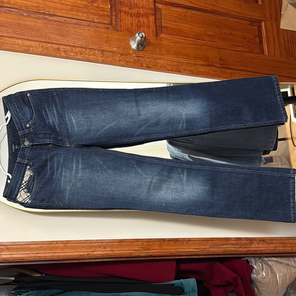 Burberry Blue Straight Leg Jeans